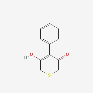 molecular formula C11H10O2S B14589327 5-Hydroxy-4-phenyl-2H-thiopyran-3(6H)-one CAS No. 61363-74-4