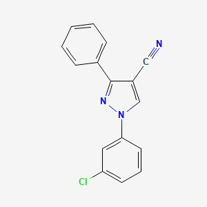 B1458933 1-(3-chlorophenyl)-3-phenyl-1H-pyrazole-4-carbonitrile CAS No. 1202030-65-6