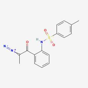 molecular formula C16H15N3O3S B14589343 2-Diazonio-1-{2-[(4-methylbenzene-1-sulfonyl)amino]phenyl}prop-1-en-1-olate CAS No. 61153-63-7