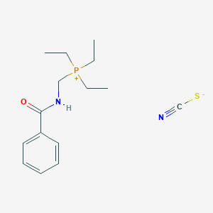 (Benzamidomethyl)(triethyl)phosphanium thiocyanate