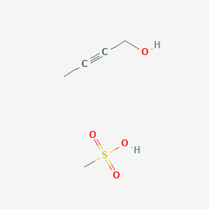 molecular formula C5H10O4S B14589354 Methanesulfonic acid--but-2-yn-1-ol (1/1) CAS No. 61493-85-4