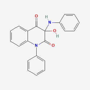 molecular formula C21H16N2O3 B14589387 2,4(1H,3H)-Quinolinedione, 3-hydroxy-1-phenyl-3-(phenylamino)- CAS No. 61581-59-7