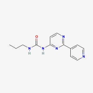 molecular formula C13H15N5O B14589405 N-Propyl-N'-[2-(pyridin-4-yl)pyrimidin-4-yl]urea CAS No. 61310-10-9