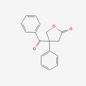 molecular formula C17H14O3 B14589420 4-Benzoyl-4-phenyloxolan-2-one CAS No. 61601-88-5