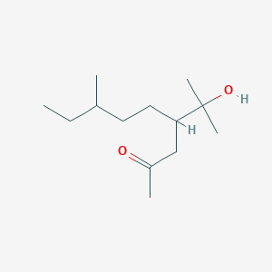 molecular formula C13H26O2 B14589422 4-(2-Hydroxypropan-2-yl)-7-methylnonan-2-one CAS No. 61099-49-8