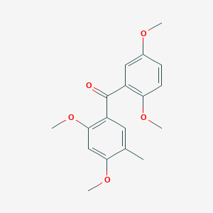 molecular formula C18H20O5 B14589432 (2,4-Dimethoxy-5-methylphenyl)(2,5-dimethoxyphenyl)methanone CAS No. 61234-71-7