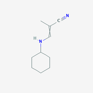 3-(Cyclohexylamino)-2-methylprop-2-enenitrile