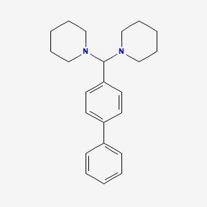 molecular formula C23H30N2 B14589453 1,1'-[([1,1'-Biphenyl]-4-yl)methylene]dipiperidine CAS No. 61456-49-3