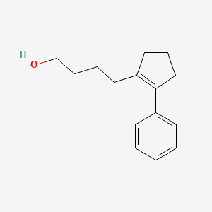 molecular formula C15H20O B14589460 4-(2-Phenylcyclopent-1-en-1-yl)butan-1-ol CAS No. 61136-21-8