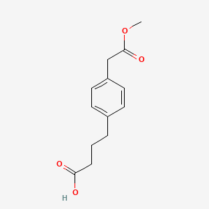 molecular formula C13H16O4 B14589477 4-[4-(2-Methoxy-2-oxoethyl)phenyl]butanoic acid CAS No. 61495-30-5