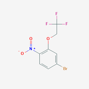 molecular formula C8H5BrF3NO3 B1458950 4-溴-1-硝基-2-(2,2,2-三氟乙氧基)-苯 CAS No. 1796574-89-4
