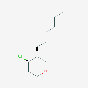 molecular formula C11H21ClO B14589500 (3R,4S)-4-Chloro-3-hexyloxane CAS No. 61639-03-0