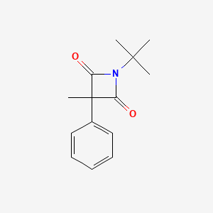 molecular formula C14H17NO2 B14589513 1-tert-Butyl-3-methyl-3-phenylazetidine-2,4-dione CAS No. 61082-02-8