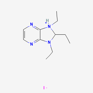 molecular formula C11H19IN4 B14589519 1,2,3-Triethyl-2,3-dihydro-1H-imidazo[4,5-b]pyrazin-1-ium iodide CAS No. 61373-13-5