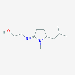 2-{(E)-[1-Methyl-5-(2-methylpropyl)pyrrolidin-2-ylidene]amino}ethan-1-ol