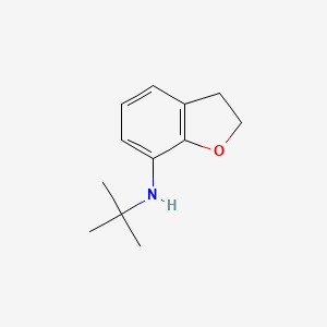 molecular formula C12H17NO B14589588 N-tert-Butyl-2,3-dihydro-1-benzofuran-7-amine CAS No. 61070-80-2