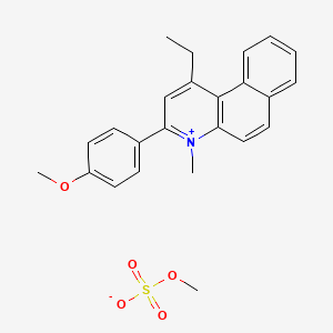 Benzo[f]quinolinium, 1-ethyl-3-(4-methoxyphenyl)-4-methyl-, methylsulfate