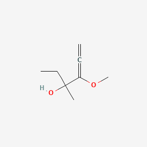 molecular formula C8H14O2 B14589592 4-Methoxy-3-methylhexa-4,5-dien-3-ol CAS No. 61186-67-2