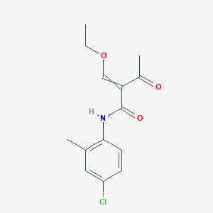 molecular formula C14H16ClNO3 B14589606 N-(4-Chloro-2-methylphenyl)-2-(ethoxymethylidene)-3-oxobutanamide CAS No. 61643-68-3