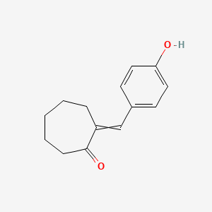 2-[(4-Hydroxyphenyl)methylidene]cycloheptan-1-one