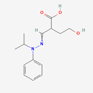 4-Hydroxy-2-{[2-phenyl-2-(propan-2-yl)hydrazinylidene]methyl}butanoic acid