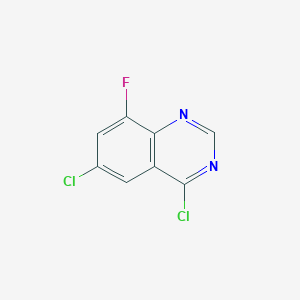 molecular formula C8H3Cl2FN2 B1458964 4,6-Dichloro-8-fluoroquinazoline CAS No. 1566199-66-3