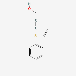 molecular formula C13H16OSi B14589663 3-[Ethenyl(methyl)(4-methylphenyl)silyl]prop-2-yn-1-ol CAS No. 61209-33-4