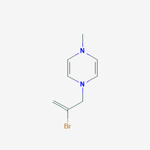 molecular formula C8H11BrN2 B14589669 1-(2-Bromoprop-2-en-1-yl)-4-methyl-1,4-dihydropyrazine CAS No. 61496-35-3