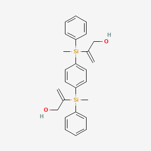 molecular formula C26H30O2Si2 B14589708 2,2'-{1,4-Phenylenebis[methyl(phenyl)silanediyl]}di(prop-2-en-1-ol) CAS No. 61157-18-4