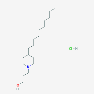 molecular formula C18H38ClNO B14589726 3-(4-Decylpiperidin-1-yl)propan-1-ol;hydrochloride CAS No. 61515-44-4