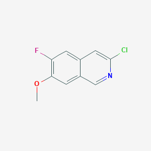 molecular formula C10H7ClFNO B1458973 3-Chloro-6-fluoro-7-methoxyisoquinoline CAS No. 1698813-47-6