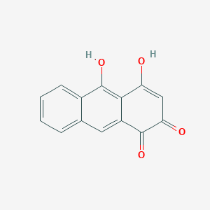 molecular formula C14H8O4 B14589767 1,4-Anthracenedione, 2,10-dihydroxy- CAS No. 61281-26-3