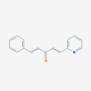 molecular formula C16H13NO B14589776 1-Phenyl-5-(pyridin-2-yl)penta-1,4-dien-3-one CAS No. 61453-85-8