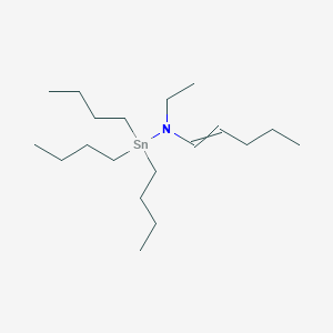 1,1,1-Tributyl-N-ethyl-N-(pent-1-en-1-yl)stannanamine