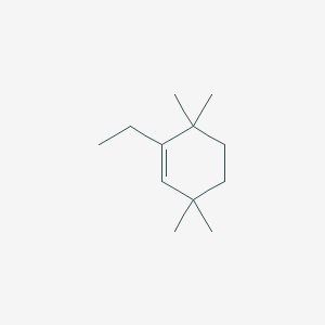 molecular formula C12H22 B14589790 1-Ethyl-3,3,6,6-tetramethylcyclohex-1-ene CAS No. 61076-03-7