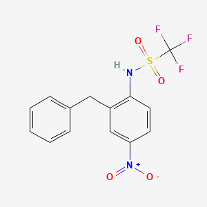 N-(2-Benzyl-4-nitrophenyl)-1,1,1-trifluoromethanesulfonamide