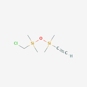 molecular formula C7H15ClOSi2 B14589815 1-(Chloromethyl)-3-ethynyl-1,1,3,3-tetramethyldisiloxane CAS No. 61222-28-4