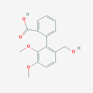 molecular formula C16H16O5 B14589817 6'-(Hydroxymethyl)-2',3'-dimethoxy[1,1'-biphenyl]-2-carboxylic acid CAS No. 61440-97-9