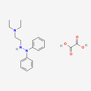 molecular formula C20H27N3O4 B14589834 2-(2,2-diphenylhydrazinyl)-N,N-diethylethanamine;oxalic acid CAS No. 61299-29-4