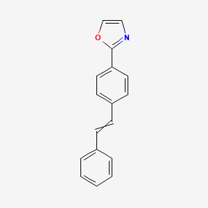 molecular formula C17H13NO B14589836 2-[4-(2-Phenylethenyl)phenyl]-1,3-oxazole CAS No. 61371-46-8