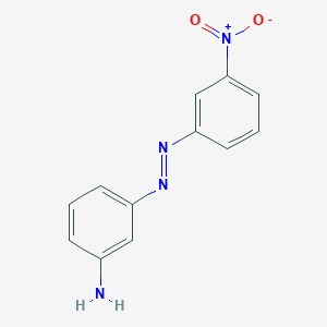 molecular formula C12H10N4O2 B14589843 3-[(E)-(3-Nitrophenyl)diazenyl]aniline CAS No. 61390-99-6