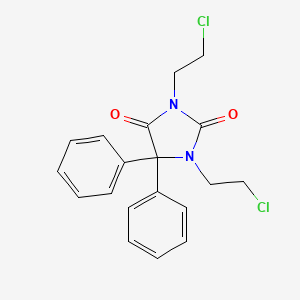 molecular formula C19H18Cl2N2O2 B14589848 1,3-Bis(2-chloroethyl)-5,5-diphenylimidazolidine-2,4-dione CAS No. 61327-86-4