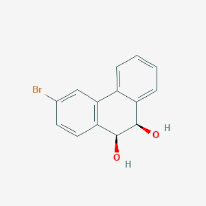 molecular formula C14H11BrO2 B14589878 (9R,10S)-3-bromo-9,10-dihydrophenanthrene-9,10-diol CAS No. 61281-45-6