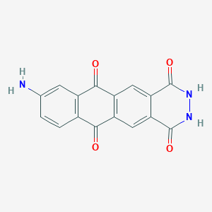 molecular formula C16H9N3O4 B14589882 8-Amino-2,3-dihydronaphtho[2,3-g]phthalazine-1,4,6,11-tetrone CAS No. 61415-54-1