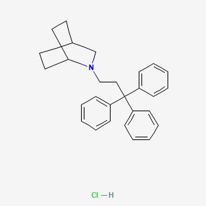 molecular formula C28H32ClN B14589890 2-(3,3,3-Triphenylpropyl)-2-azabicyclo[2.2.2]octane--hydrogen chloride (1/1) CAS No. 61566-26-5