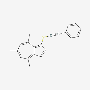 molecular formula C21H18S B14589893 Azulene, 4,6,8-trimethyl-1-[(phenylethynyl)thio]- CAS No. 61484-65-9