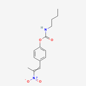 molecular formula C14H18N2O4 B14589911 4-(2-Nitroprop-1-en-1-yl)phenyl butylcarbamate CAS No. 61126-51-0