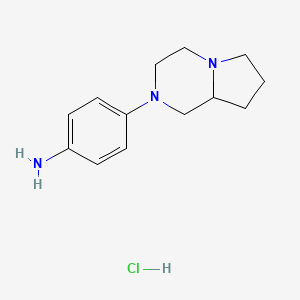 molecular formula C13H20ClN3 B1458994 [4-(Hexahydropyrrolo[1,2-a]pyrazin-2(1H)-yl)phenyl]amine hydrochloride CAS No. 1458593-88-8