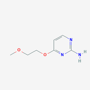 molecular formula C7H11N3O2 B1458995 4-(2-Methoxyethoxy)pyrimidin-2-amine CAS No. 852921-87-0