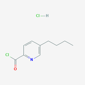 molecular formula C10H13Cl2NO B14589952 5-Butylpyridine-2-carbonyl chloride;hydrochloride CAS No. 61379-37-1